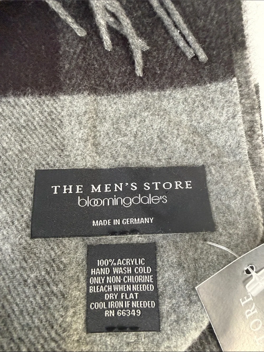 The Bloomingdale’s Men's Store Black and Gray Check Scarf